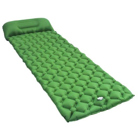 Luftmadrass med kudde 58x190 cm grön