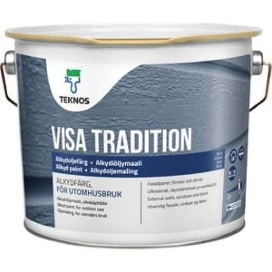 Målarfärg Teknos Visa Tradition Bas 1 Utomhus, 2,7 l