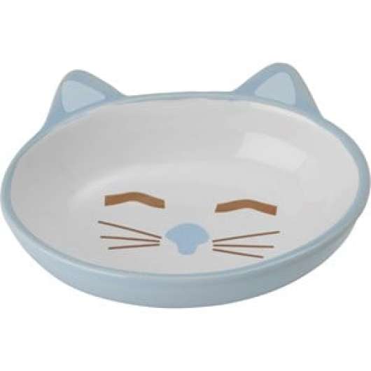 Matskål Pet Ragous Keramik Sleepy Kitty Oval, Ljusblå