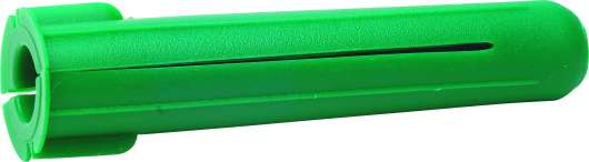 Plastplugg färgmärkt Grön 12x60mm 5-p