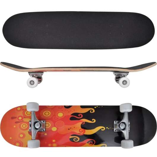 Skateboard Eld ovalformad lönnträ 8" 9 lager