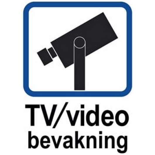 Skylt TV/video Övervakning