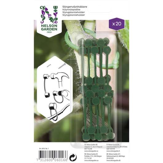 Slingerväxthållare Nelson Garden Grön 20-pack