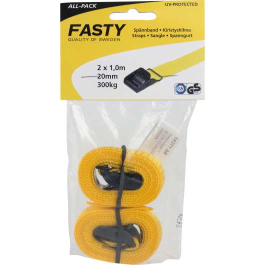 Spännband Fasty Allpack Gul 100cm