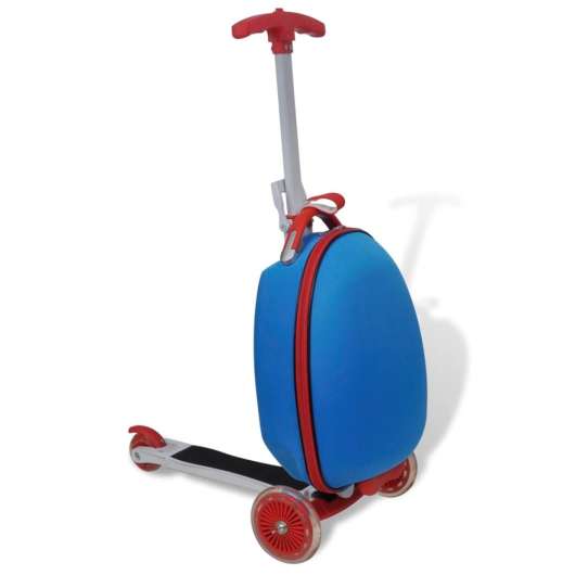 Sparkcykel med väska för barn blå