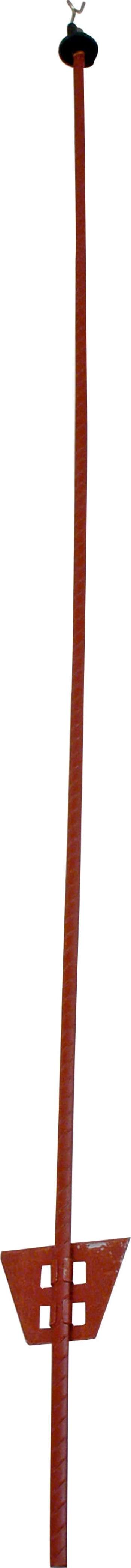 Stängselstolpe Kerbl Fjäderstål Rödbrun 140cm