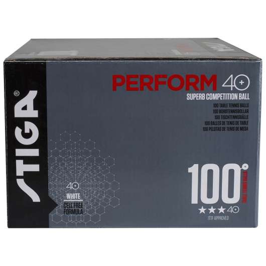 STIGA Perform 100-pack ABS 3-star, Bordtennisbollar