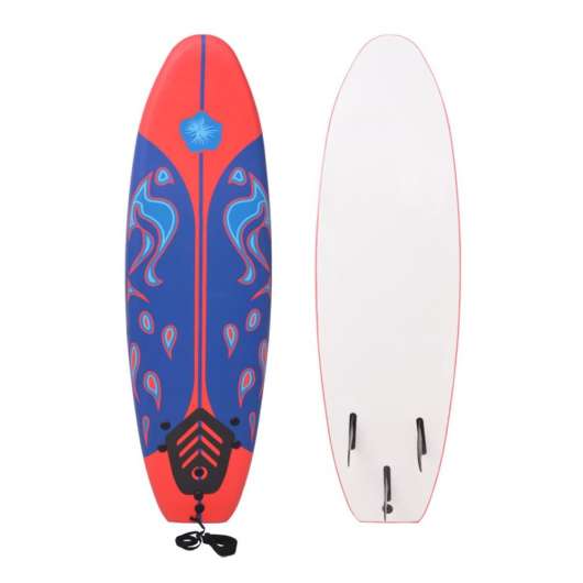 Surfbräda blå och röd 170 cm