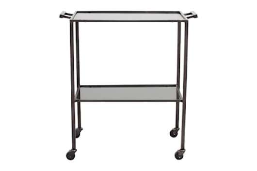 Tone Vagn M 2 Hyllor Svart Glas
