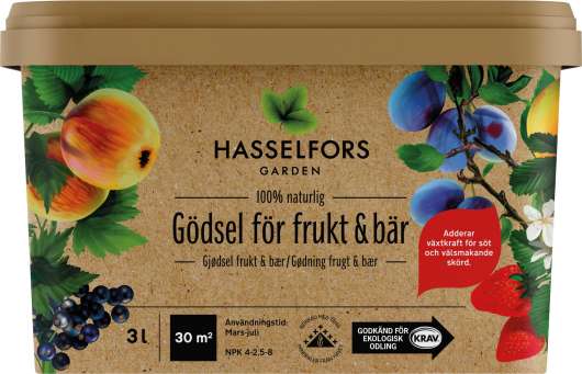 Trädgårdsgödsel Hasselfors Gödsel för Frukt & Bär 3L