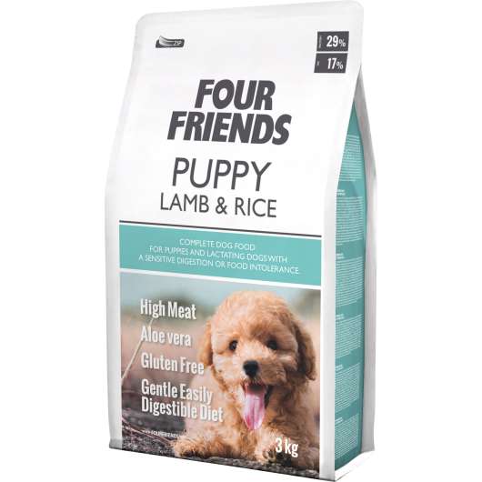 Valpfoder Four Friends Puppy Lamb & Rice 3kg