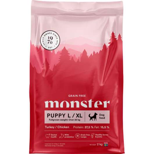 Valpfoder Monster Puppy L/XL Turkey/Chicken 2kg