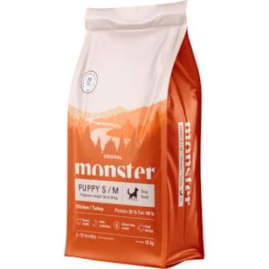 Valpfoder Monster S/M Chicken/Turkey 12kg