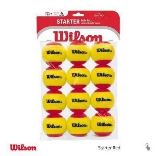 Wilson Starter Red (12-Pack), Tennisbollar